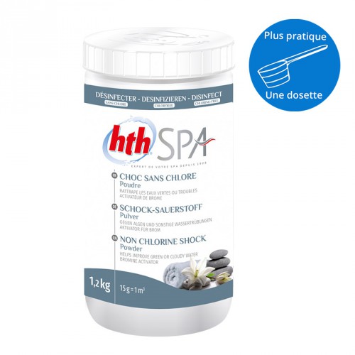 HTH Spa choc sans chlore - Poudre - 1,2kg