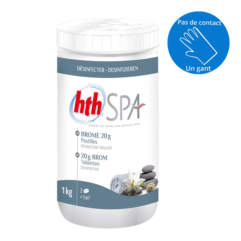 HTH Spa Brome Pastille - 1kg - Traitement Eau Spa